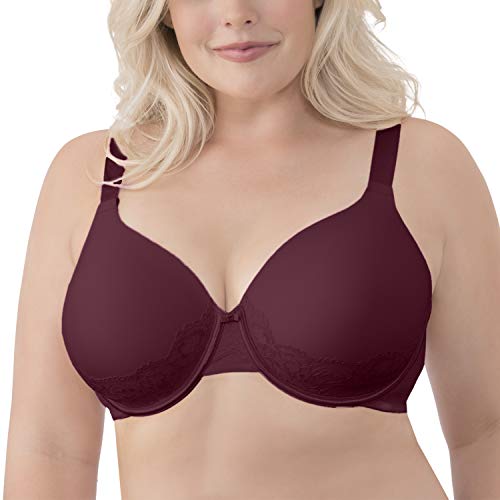 Image of Vanity Fair Women's Full Figure Beauty Back Smoothing Bra with Lace, 4-Way Stretch Fabric, Lightly Lined Cups up to DD
