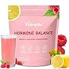 Hormone Balance for Women, Myo & D-Chiro Inositol Powder with Folate & Amino Acid & Ashwagandha – Ovarian Support, Mood Regulation & PMS Relief, Raspberry Lemon, 15 Servings