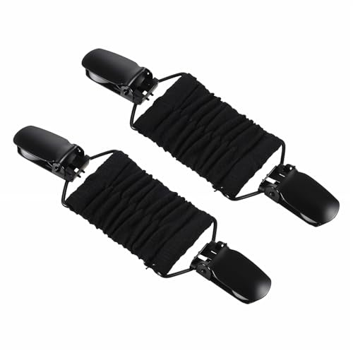 Image of Oruola 2pcs Black Dress Clips Back Cinch,Cinch Waist Clips for Women Clothing,Retro Elegant Sweater Shirt Tightener Cardigan Collar Clip,Dress Shirt Brooch Clip for Women Girl Decor,Black