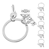 Artibetter 6 Stück pack Haus Schlüsselanhänger aus Robuster Zinklegierung Kleines Einweihungsgeschenk für Zuhause Dekorativer Taschen und Schlüsselanhänger für Familien und Paare