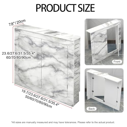 Mueble protector de radiador para evitar quemaduras con doble puerta de madera 3