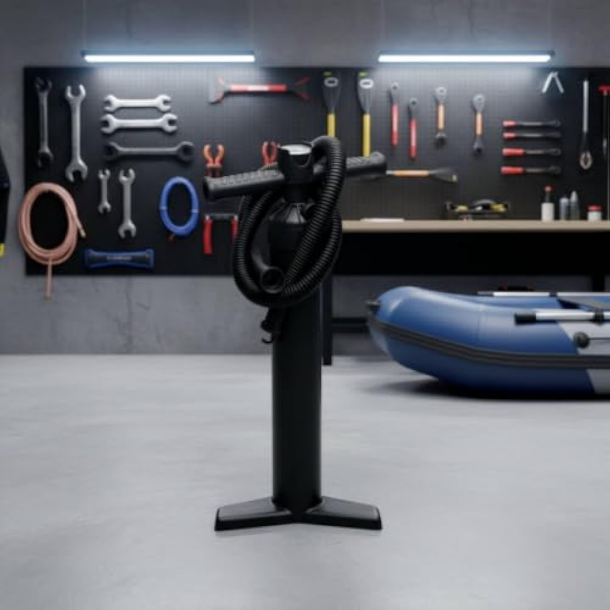 Floor-Standing Air Pump with Pressure Gauge