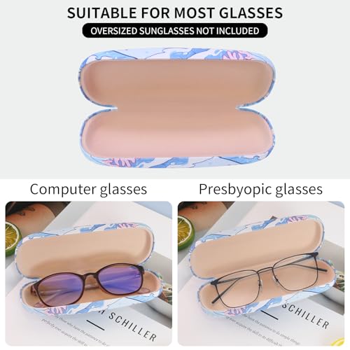 Image of PERFECTSIGHT Hard Shell Eyeglasses Case, PU Leather Protective Glasses Case, Cute Eyeglass Case for Women Men Girls