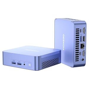 GEEKOM AX8 Pro Ai Mini PC,AMD Ryzen R7-8845HS (8C/16T,up to 5.1GHz) Mini Computers, 32GB DDR5 5600Mhz RAM&1TB PCIe Gen 4 SSD, Mini Desktop Windows 11 Pro, AMD Radeon 780M /WiFi 6E/BT5.2/2.5G LAN