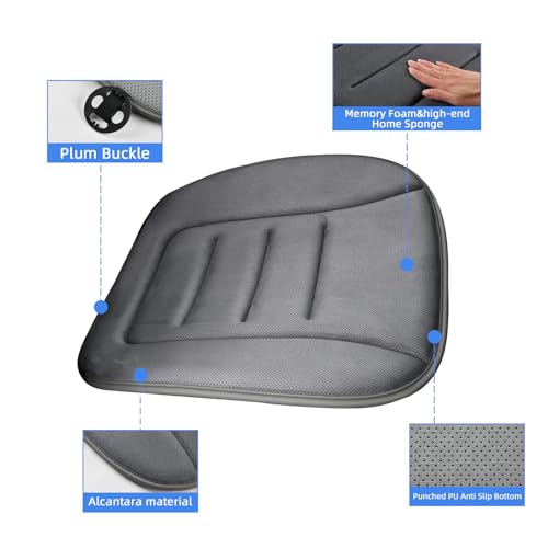 KAYI Car Seat Cushion, Memory Foam Car Seat Cushion, Anti Slip Rubber Bottom Car Seat Cushions for Driving, Suitable for Car and Office Chairs (Grey) by KAYI - Image 4