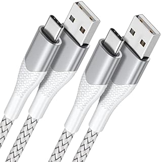 USB C Charger Cable, [2M 2Pack] Type C Charger Cable Fast Charging USB to USB C Cable Lead for Samsung Galaxy A12 A13 S21 S20 Fe S10 S9 S8 A70 A53 A52 A51 A50 A40 A33 A32 A21s, Huawei P30 P20, Pixel 6