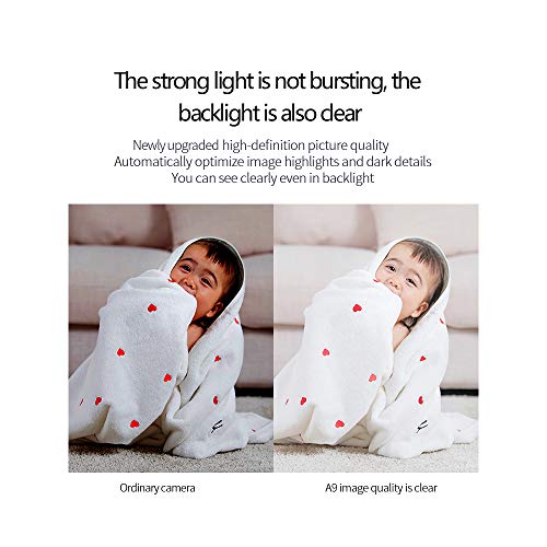 Andoer Câmera A9 Câmera WIFI remota Grande angular Home Security Câmera de visão noturna 1080P Câmer