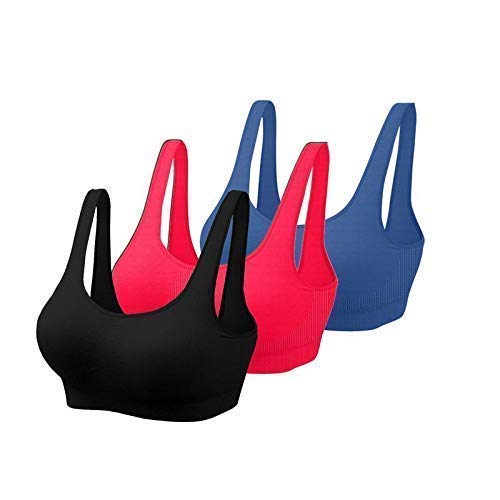 Khwahish Women's Nylon & Spandex Non-Padded Wire Free Sports Bra-Pack of 3 - Review, Price and Buying Guide