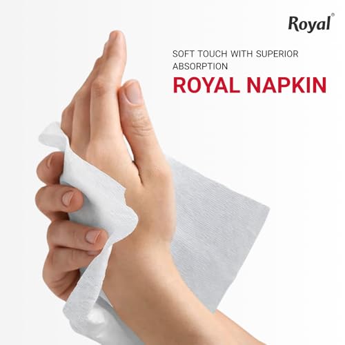 Image of Royal Tissue Paper Napkins (420 Pulls)70 Pulls X 6 Packs | 1-Ply Soft Paper Napkins | Ideal for Snacks, Parties & Daily Use