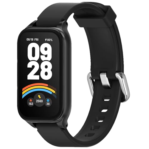 CHULN Armband Kompatibel mit Xiaomi Smart Band 9 Active/Redmi Smart Band 3 Armband, Bequemes Weiches Silikonband Kompatibel mit Xiaomi Smart Band 9 Active/Redmi Smart Band 3 Ersatz-Sportarmband