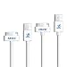 [2 Packs] iXCC 10ft Extra Long 30 Pin to USB SYNC and Charge Cable Cord for Apple iPhone 4/4s, iPod 1-6 Gen, iPod 1-4 Gen, iPad 1-3 Gen