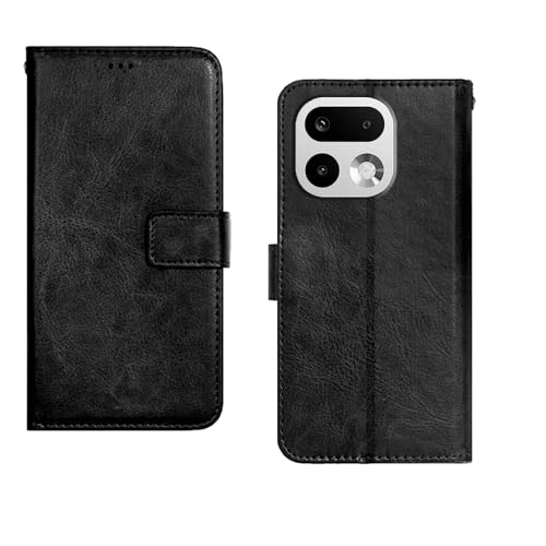 Image of amazon basics Realme 16 Pro Plus 5G Flip Cover | Card Pockets Wallet & Stand | Flip Cover for Realme 16 Pro Plus 5G (Black)
