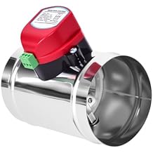4" Motorized Duct Damper,On/Off Backdraft Damper Control, Stainless Steel Airflow Control Damper for HVAC System, 24V AC