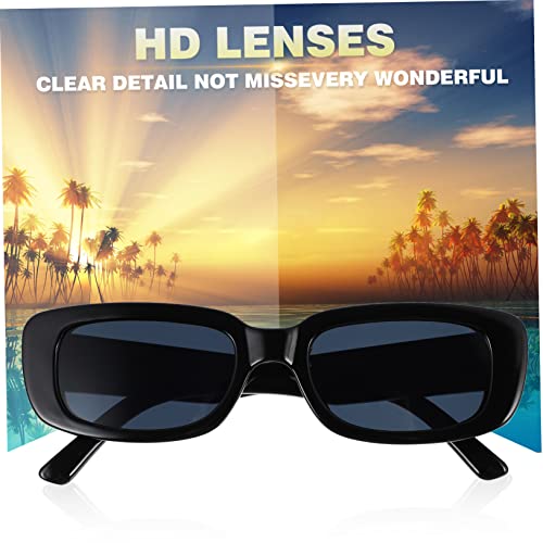 1pc Square Frame Sunglasses Lady Gifts Gift for Adults Oversized Glasses Sunglasses Black Oversized4