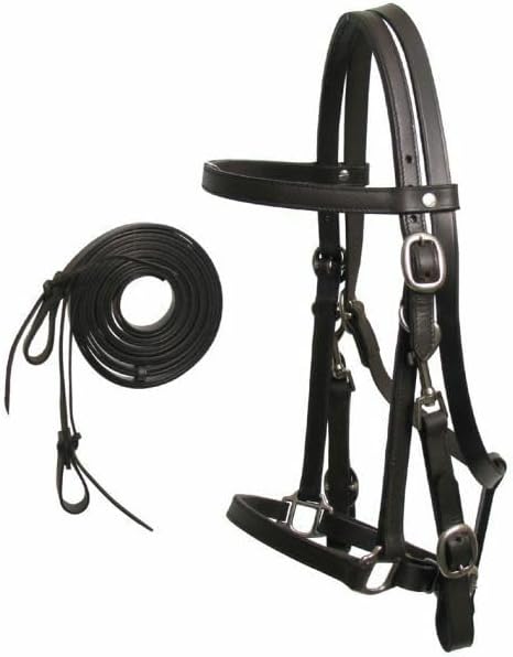 Leather English Bridle Cowhide Genuine Headstall Reins Horse Crossover Crossunder Raised Fancy Stitched Laced All Purpose Jumping Dressage Rubber Crystal Padded Adjustable Browband Full-Cob' M6