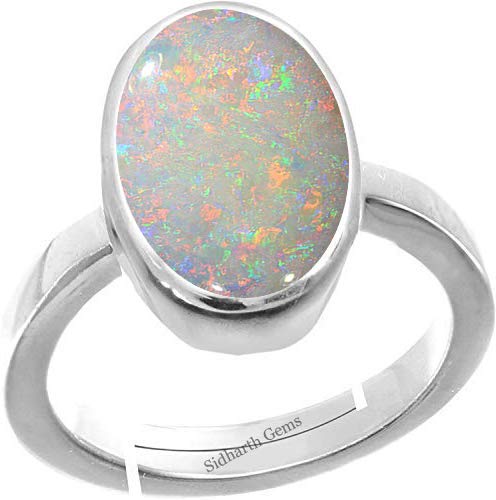 Sidharth Gems 16.25 Ratti 15.00 Carat Astrological Purpose Natural Australian AA++ Quality White Opal Gemstone Sterling Silver 92.5 Adjustable Ring for Men and Women (B08TRCN7TQ) Amazon Price History, Amazon Price Tracker