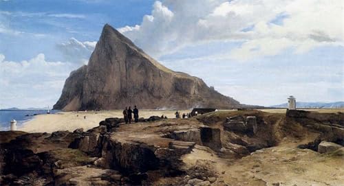 Rocher de Gibraltar Frederick Ra peinture sur toile pour habiller un mur vide de chambre