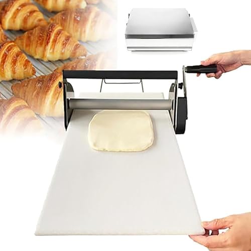 Máquina laminadora de masa manual, grosor ajustable para cruasanes, uso comercial y doméstico