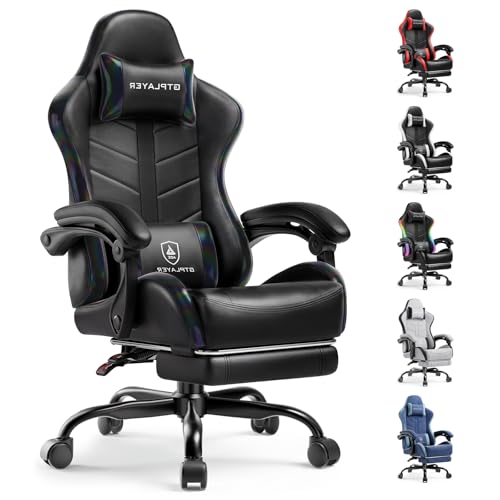 Image of GTPLAYER Gaming Chair, Computer Game Chair for Adults, Iridescent Black