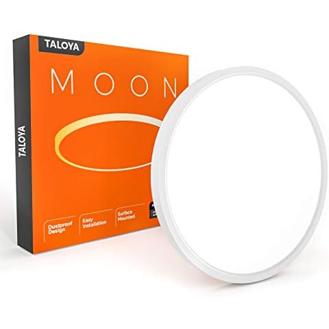 TALOYA Weiß LED Deckenleuchte 20Watt Ø30cm, Rund Deckenlampe Für Schlafzimmer Küche Balkon Korridor Veranda Esszimmer Bad Cover