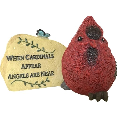 BANBERRY DESIGNS Cardinal Gifts - Memorial Message Desk Plaque - When Cardinals Appear Angels are Near - in Loving Memory Keepsake - 3.5
