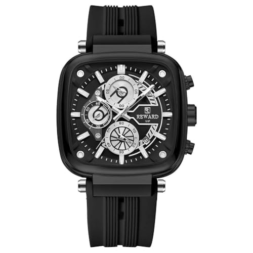Montre REWARD 831509M-C pour homme finitions premium en acier inoxydable noir