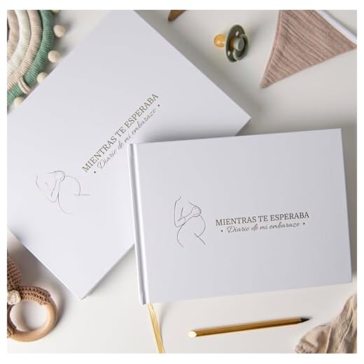 PROENMU® Diario Embarazo + Lápiz Metálico + Caja Regalo con Cierre Magnético | Album Embarazo | Libro Embarazo | Agenda Embarazo | Regalos Embarazadas Originales. (Español)