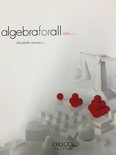 Algebra For All- Red Level 1921023058 Book Cover