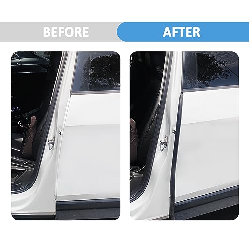 Image of 20Ft Car Door Seal Strip,U-Shaped Automotive Weather Stripping Rubber Seal Strip with Metal Clips,Universal Push-in Car Door Edge Guards Fits Car Truck Boat RV Home (20Ft)