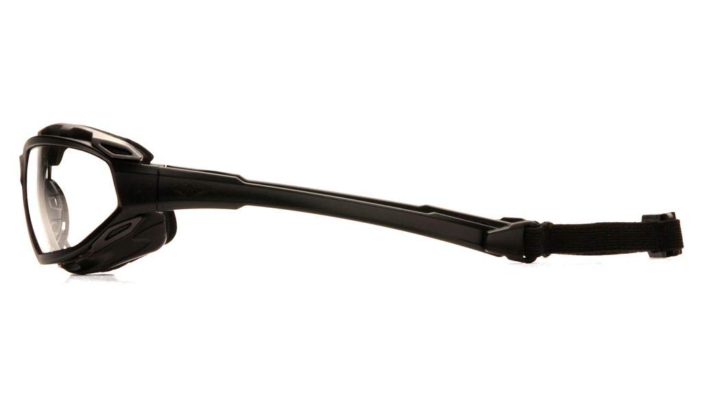 Safety Glasses,Blk/Clear Lens (Pack of 12)