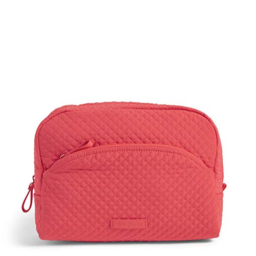Vera Bradley Women's Microfiber Large Cosmetic Makeup Organizer Bag, Coral Reef, One Size