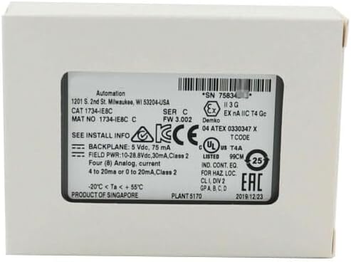 BAYDE 1734-IE8C I/O Module Label with Specifications
