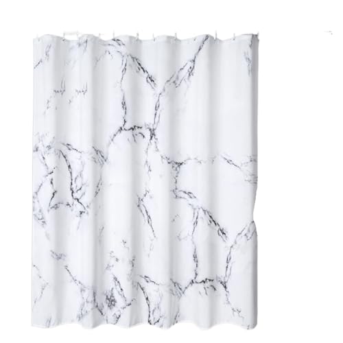 Rideau de douche imperméable marbre 180x180 avec œillets en métal - 2