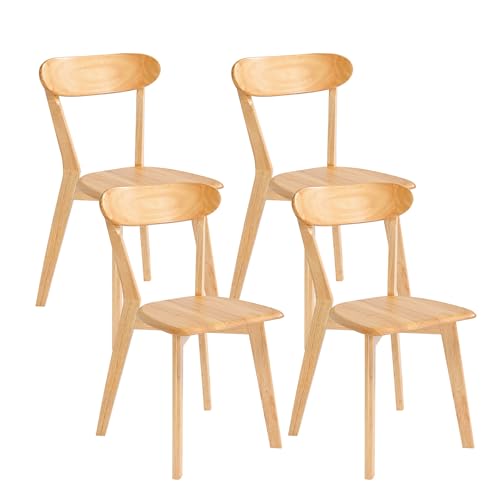 WOLTU 1 X Science stoffen eetkamerstoel BH268dbr-1 woonkamerstoel keukenstoel massief houten frame antieke leerlook, donkerbruin