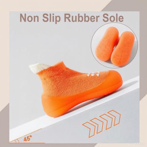 Hstyle Baby Sock Shoes Toddler Walking Shoes Infant Non-Slip Slippers Soft Rubber Sole Sneakers for Baby Boys Girls2