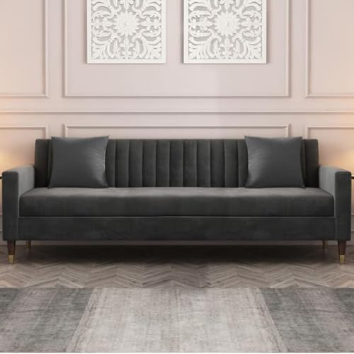 FURNY Gracia 3 Seater Fabric Sofa Set (Grey) For Rs. 9499 @ 45 % FURNY Gracia 3 Seater Fabric Sofa Set (Grey) For Rs. 9499 @ 45 %
