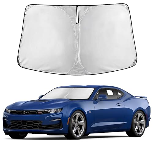 Image of Autovir Windshield Sun Shade Fit for 2016-2023 2024 2025 Chevrolet Camaro Sunshade, Front Car Window Shades Sun Visor, Blocks UV Rays & Heat, Car Accessories