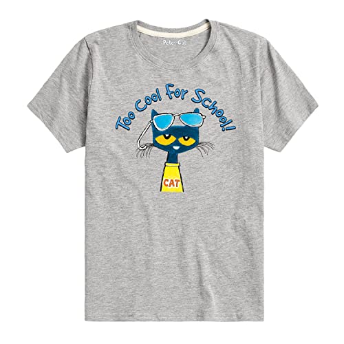 Pete the Cat - Too Cool for School Multi - Youth Short Sleeve Graphic T-Shirt - Size Medium