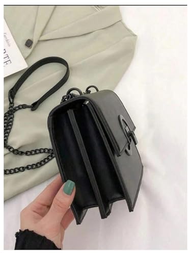 QWINEE Small Shoulder Bags for Women Flap Zipper Chain Strap Elegant Leather Handbag3