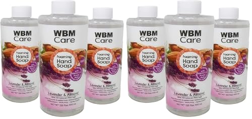 WBM Care Lavender Natural Foaming Soap Refills, Enriched with Almond