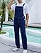 Yuanbang Overalls for Men Work Utility Coveralls Fashion Bib Romper Jumpsuit with Zipper Fly(Blue,XL)