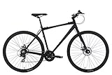 Das leichte Aluminium-Bike ist mit einer 21-Gang-Kettenschaltung von SHIMANO ausgestattet. Mechanische Scheibenbremsen garantieren die sichere Verzögerung.