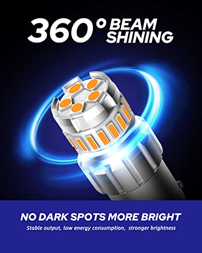 Autoone 1156 Led Turn Signal Light Bulbs, 300% Brighter Ba15S 7506 1003 1141 P21W Amber Yellow Led Replacement Bulb, Pack Of 2 #TOP4