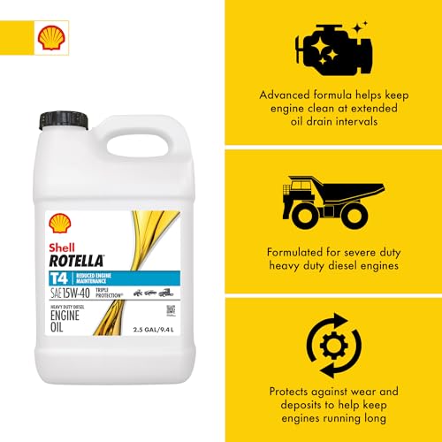 Shell Rotella T4 Triple Protection 15W-40 Diesel Engine Oil, 2.5 Gallon by Shell Rotella - Image 3