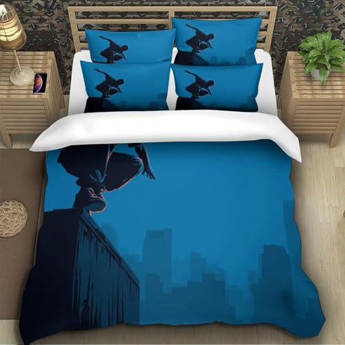 Housse de couette tropicale microfibre King | Parure de lit haute densité - 5