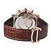 FORSINING Men's Luxury Brand Day Calendar Automatic Stainless Steel Case Leather Strap Wrist Watch