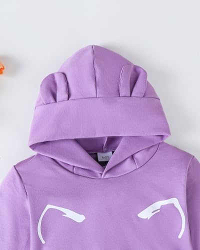 Image of Mioglrie Girls Clothes 4T 5T Fall Winter Girl Outfit Toddler Girl Clothes Size 6 7 8 Sweatshirt Pant Clothing Sets