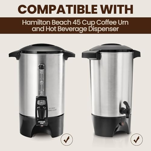 Image of 300pcs Coffee Filters Compatible with Hamilton Beach Coffee Urn, Unbleached Paper Filters for 45cup Hot Drink Dispenser