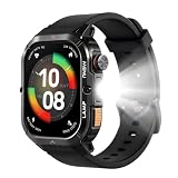 AGM Legion 3 スマートウォッチ 1.95インチAMOLED Bluetooth通話 5ATM防水 軍用規格 iPhone対応