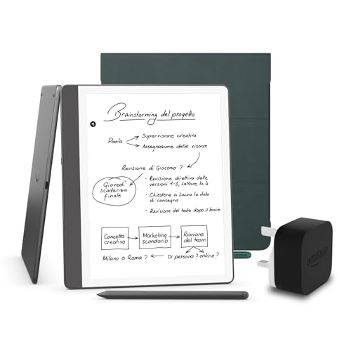 Kindle Scribe (versione 2024) 16 GB, una custodia in pelle